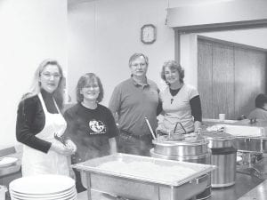 Some of the folks that organized and fed the crowd—Anna Klobuchar, Joanne Smith, Brian Smith, and Julie Anderson. The prepared a terrific spaghetti dinner.