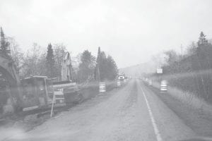 Staff photo/Rhonda Silence Reconstruction has begun on Highway 61 through Tofte, near the Onion River. Motorists are reminded to slow down and use caution through the workzone.