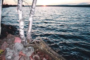 The ice is finally out on Devil Track Lake! Don Davison took this still chilly-looking picture of Devil Track on Thursday, May 14.