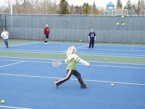 Sophie Eliasen enjoyed hitting some tennis balls during the 