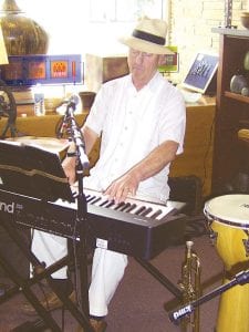 Left: Christ Gillis starts off the 2009 Grand Marais Jazz Festival with a performance at Sivertson Gallery Friday, May 22.