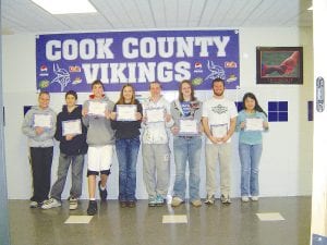 The March 2009 high school students of the month are 9th grade CeCe Olson and Michael Sjogren 10th grade Ryan Martinson and Brea Boomer 11th grade Brock Hommerding and Essa Jacobsen 12th grade Miles Drake and Emily Martin.