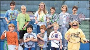 Spring USTA Jr. Team Tennis - Quick Start 10 & Under Division: (L to R, back) David Blackburn, Riley Somnis, Abby Prom, Jackson Fenner, Alyssa Martinson, and Wellesley Howard-Larsen. (L to R, front) Andy Kern, Isak Terrill, Noah Works, Caleb Phillips, and Sera Gubrud. (Not pictured: Sam O'Phelan, John Ray Mendivil and Natasha Sheils).