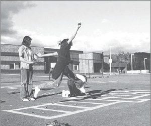 Photo courtesy of Rick Novitsky Kids playing outside the school building in Grand Portage. Next year's students will be attending Oshki Ogimaag, the community's new K-6 charter school.