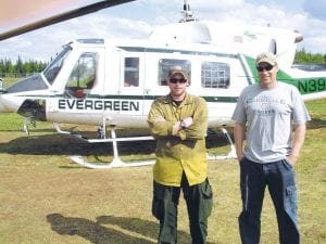 In June 2009 in McGrath, Alaska, two firefighters, who had not previously met, learned they had a common tie. Cal Maki (left) of Palmer, AK and Paul Beberg of Fairbanks, AK are both former residents of Grand Marais. They met during a 