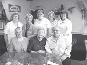 New officers of the Grand Marais Lioness Club were recently installed at a meeting at Devil Track Landing. (L-R, front) Mary Sanders, Vi Wonser, Nancy Waver. (L-R, back) Bev Denyes, Lucie Detrick, Ingo Nelson, Katie Anderson, Sandra Hyne.