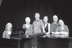 A cast of amazing musicians is involved in the upcoming Grand Marais Playhouse production Some Enchanted Evening, The Songs of Rodgers and Hammerstein. (L-R) Pianist Kay Costello, Cast: Diane Brostrom, Mark Abrahamson, Hilja Anderson, Kurt Anderson and Karina Roth.