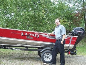 Conservationists with Common Sense (CWCS) is once again holding an exciting raffle. The grand prize is a 16-foot Lund with a mercury 25HP EFI four-stroke and trailer provided by Aronson's Boat Works, Tower. According to CWCS, proceeds of the raffle will be used for legal fees in the lawsuit over the proposed US Forest Service South Fowl Snowmobile Trail Access in Hovland. CWCS and the local organization Arrowhead Coalition for Multiple Use support the Forest Service plan to provide access for residents and anglers between McFarland and South Fowl Lakes. Tickets are available at Our Place in Finland; Devil Track General Store; Trail Center; Nor'wester; and Gunflint Lodge. Pictured above is Paul Bernier of Grand Marais who was the lucky ticket holder in last year's raffle, winning the boat, motor, and trailer.