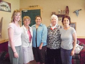 New Lioness Club members Billi Carlson, Lori Hommerding, Dena Schliep, Jean Bushman, Sherri Bichel were welcomed at the last Lioness Club meeting.