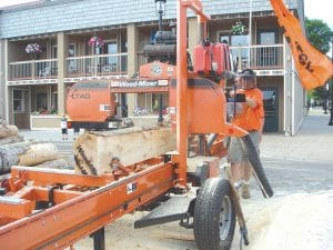 Crowds enjoyed watching the Wood-Mizer LT 40 Hydraulic mill last year. It will be back at Lumber Camp again this year, turning Ham Lake wildfire damaged trees to usable boards!