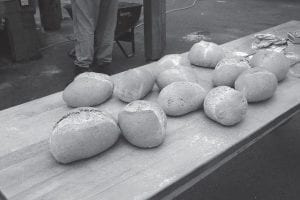 Staff photo/Rhonda Silence Beautiful loaves of bread fresh from the wood-fired oven at North House Folk School