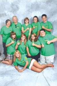 Photo courtesy of Rotary Club Rotary Club leadership campers are (front) Britty Wicklund, assistant facilitator, Duluth (L-R, middle) Jolie Savitsky, Thunder Bay; Jaclyn Biesemeyer, Grand Marais; Taryn Logan, Grand Portage; Andrew Lekatz, Two Harbors; (L-R, back) Mary Mathers and John Mathers, facilitators, Knife River; Abaigeal Clark, Thunder Bay; Sierra Tietge, Two Harbors; Coleton Hardenbrook, Duluth.