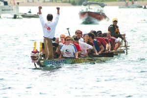 Staff photos/Laurie Johnson Top: Team Eh! from Thunder Bay was the winner of the races.