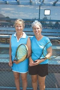 Tennis Tournament - Women's Open Doubles Champions Laural Swifka, Green Bay, WI (left) and Dorothy Jackson, Minnetonka, MN.