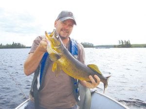 Jon Clousen of St. Paul caught this 28.5 inch, 8.5 pound walleye fishing with guide Cory Christianson on Lake Saganaga on Sunday, August 15.