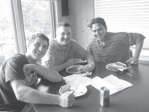 Left: The third place finishers were Jed Smith, Andrew Smith and Steve Waver, who came in one under par.