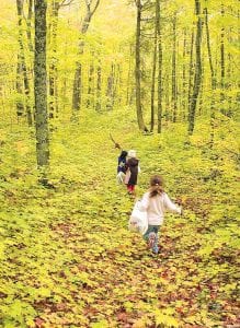 Photo by Rick Novitsky Oshki Ogimaag students enjoyed the beautiful fall colors during a recent field trip to Mineral Center in Grand Portage.