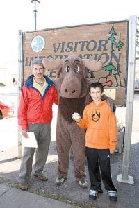 Photo by Kristen Theisen Michael Youngquist of Grand Marais and his grandson Zachary Theisen, 9, of Maple Grove, MN were the persistent “moose hunters” who located the Moose Medallion hidden at the Grand Marais Recreation Park during 2009 Moose Madness in Grand Marais. Where was the medallion? It was just off the Sweetheart’s Bluff overlook trail, taped to the underside of the decking at the picnic shelter. Congratulations Michael and Zachary!