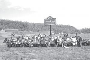 File photo/Rhonda Silence Some of the approximately 50 ATV ers from Cook County who took part in what is now the officialworld-record-breaking ATV parade in Silver Bay in June.