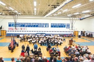 The Cook County High School gym was filled with community members on Wednesday, November 11, 2009 for a special band concert honoring our nation’s veterans. Veterans were asked to stand when the theme song of their military branch was played.