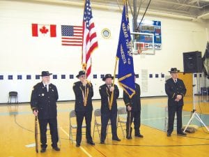 The American Legion color guard was present at the CCHS Veterans Day concert Wednesday, November 11, 2009. (L-R) Dave Asproth, Bob Mattson, James Ford, Orvis Lunke, and Commander Don Wilson.