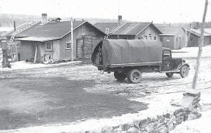 Tom Spitznagle of Lutsen shared a wonderful collection of photos taken by his father, Joe Spitznagle, during his days at the Civilian Conservation Corps camp at Hovland, Camp #722. According to the Minnesota Historical Society, by the end of 1936 the Hovland Camp had invested 100,000 man-days of work in the Grand Portage State Forest. CCC crews constructed the Mount Maude fire tower, an 11-mile road to the Tom Lake Road; and a 12-acre tourist campground on the banks of the Flute Reed River. This photo shows one of the fleet of CCC trucks at Camp #722.