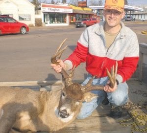 Treg Axtell of Hovland earned the prize in Buck’s Hardware Big Buck Contest. Axtell won in two categories for the largest deer with a buck weighing 245 pounds and for the largest rack with an antler spread of 21 5/8th inches. Axtell won half of the contest cash—$1,800.55 and a model 700 Winchester 30.06.