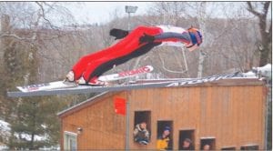 Photo courtesy of the family Ski jump champion Brian Wallace in action. Wallace is heading to the Nordic combined and ski jumping World Championship in Hinterzarten, Germany on January 25.