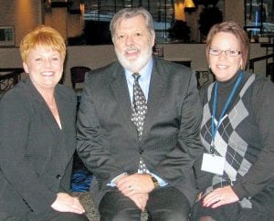 Birch Grove Community School administrators Diane Blanchette and Lisa Hoff with Dr. Charles Speiker, Minnesota Department of Education, Program Finance.