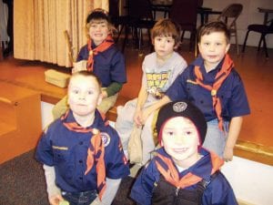 Right: Members of Cook County’s new Cub Scout Pack 167 are (L-R, front) Noah Furcht, John VanderHeiden, (L-R, back) Adrian Howard-Larsen, Tristan Walton, and Silas Sobanja. The pack just formed in the late fall and will be meeting at St. John’s Catholic Church. Cub Scouts goes through fifth grade, when boys graduate to Boy Scouts.