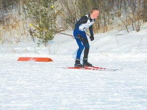 CCHS Nordic skiers traveled to the Duluth East Invite on Friday, January 22 at the Snowflake Ski Center. Photo by Lynn Swanson Above: Kieran Scannell set the tone for the day with an impressive sixth place finish in the skate race. He later finished 27th in the classic race, for an overall 16th in a field of 77 varsity skiers.