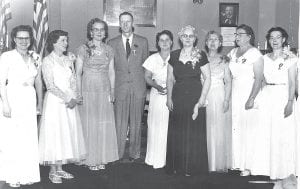 These folks are all dressed up for a photo by photographer Betty K. Olson at an Eastern Star event. Eleanor Waha of Grand Marais shared this photo, but she is not sure of the date. Does anyone know? The group is (L-R) Evelyn Toftey, Mrs. (Toftey) Hahn, Hildur Hedstrom, Andy Hedstrom, Mabel Lindskog, Francis Fenstad, Edna Wannebo, Mrs. Austin, Jane Hedstrom.