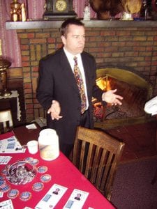 Darrel A. Trulson, running against US Congressman James Oberstar for the 8th District Congressional seat, visited Grand Marais on Feb. 28. He spoke to a group of Republicans at Birch Terrace Restaurant.