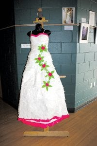 Ashley Green, whose inspiration is art, submitted this lovely dress—made of duct tape.