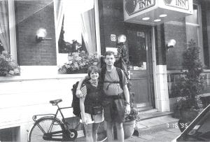 Taste of Home columnist Sandy Anderson Holthaus recommends traveling with your potential spouse before getting married. Sandy is pictured here with her husband, Michael, in Amsterdam during their backpack trek through Europe.