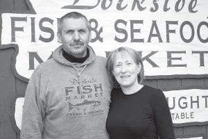 Congratulations to Harley and Shelè Toftey of Dockside Fish Market in Grand Marais. They have been nominated for the UMD Center of Economic Development Joel Labovitz Entrepreneurial Success Award. The News-Herald caught up with the busy pair at the fish market, stocking shelves in preparation for their Friday, April 23 opening.