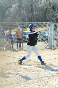 Senior Samantha Jacobsen got the Vikings on the board in the second inning of the home game on Friday, April 9. Jacobsen made the Vikings’ first homerun of the season.