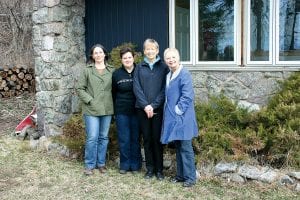 Ready to promote Cook County! The folks who will be staffing the Cook County Visitors Bureau in Grand Marais are (L-R) Sally Nankivell, Maggie Barnard, Sue Weber, and Diane Brostrom. The door opens at the new visitors bureau officeat Highway 61 and 5th Avenue West on May 1.