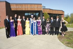 The 2010 Prom King and Queen with the royal court. (L-R) Brock Hommerding, Christina Nelson, Mike Austin, Essa Jacobsen, James Groth, Samantha Jacobsen, King Jordan Zunker, Queen Carly Puch, Erica Borson, Drew Holmen, Nuchada Srisittipoj, Jacob Rude, Darryl Hansen, Grace Nelson.