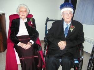 Above: Prom Queen Millie Mainella and King Gerry Eisler looked like royalty as they reigned over the Prom festivities.