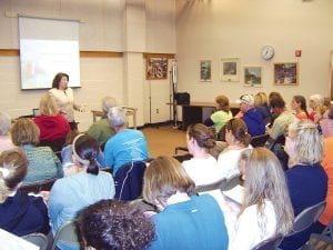 About 70 people attended a meeting at Cook County High School Thursday, May 20, 2010 on the possibility of the district going to a four-day school week the fall of 2011. The change would save the district money but would also give teachers more staff development time, which has been shown to improve academic performance.