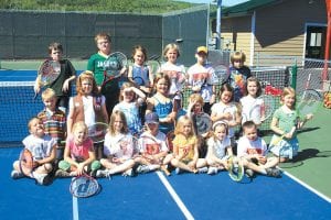 QuickStart 8 & Under kids: (L-R, front) C.J. Luehring, Ella Sporn, Olivia Nesgoda Works, Jacob Dorr, Greta Roth, Molly LaVigne, Isaac Cuevas. (L-R, second row) Drew Pelletier, Chloe Blackburn, Malin Anderson, Ella Hedstrom, Riley Tarver, Louise Ramberg, Hazel Kemp, Abbey Stoddard. (L-R, back) Vaughn Swindlehurst, Jayden Grivette, Aurora Schelmeske, Ellen Callender, Adam Dorr, and Adrian Howard-Larsen. (Not pictured Alice Koster, Halle Lamb, Chase Gwash, Jaymie Kirk, Ole Sorensen, and Will Surbaugh)