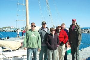 Above: Like the first robin or hummingbird, the arrival of the North House Folk School’s sailing vessel Hjordis is one of the first signs of spring. The folks who will be captaining the Hjordis this summer are Adam Harju, Matthew Thomas, Vicki Staudte, Tyler Howell, Carolyn Fritz, Matthew Brown. (Not pictured: Mark Gordon, Nathanael Kuenzli, Ben Doornbos)