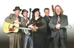 Monroe Crossing is (L-R) Art Blackburn, Benji Flaming, Lisa Fuglie, Mark Anderson, Matt Thompson. The award-winning band is coming to the Arrowhead Center for the Arts on Saturday, July 10.