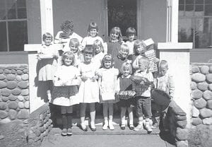 Last fall, our Historical Reflection featured the birthday party of little Mike Saethre, courtesy of Dale Saethre of Grand Marais and Ormond Beach, Florida. This picture is of another Saethre family birthday party, this time Susie Saethre’s 8th birthday in 1964 at the building that is now Cavallin Funeral Home. (L-R, front) Ida Rae VanBuskirk, Susie Saethre, Kathy Saethre, Mary Kay Martin, Mike Saethre, Dan Saethre. (L-R, middle) Unknown, Sherri Nelson, Lynn Anderson, Melody Martin, Heidi Sobanja. (L-R, back) Damora Thompson, Barbara Waha, Michelle Martin, Leah Thomas.