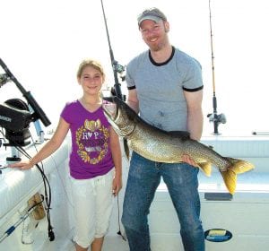 The Fabyanski party had a great trip with Captain Darren Peck of Tofte Charters on Saturday, July 3, landing this 18-pound, 37-inch lake trout. The trout was released.