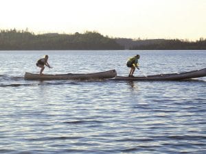 For the first time in three years, the weather cooperated and the Gunflint Canoe Races finished races in all divisions on Wednesday, July 21. A great time was had by all—paddlers and fans. Perhaps the most looked-forward-to event each year is the gunnel pumping. This year’s winners are both from Voyageur Canoe Outfitters. Kristi Ostrowski won the women’s event and Andy Spaeth won the men’s.