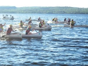 What do canoe guides and outfitters do for fun? They go canoeing, of course. It’s a lot of work, but it’s a lot of fun. There was lots of friendly competition on Gunflint Lake last Wednesday.