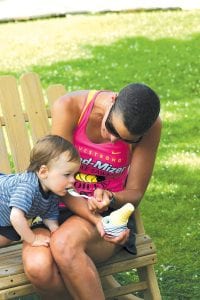 Berendt (Bear) is getting his first licks in at ice cream. He might not be ready to log roll yet, but he’s ready for an ice cream eating contest. The little rascal almost ate his weight in ice cream (all flavors seemed equal) at the Namekagon River Roll-Off.