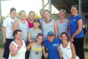 Security State Bank took first place in Cook County women’s league softball this season. The team members are (L-R, front) Wendy Sherburne, Carly Puch, Hilja Iverson, Traci Allen. (L-R, back) Sam Williams, Jody Smith, Sandy McQuatters, Kristin Norlander, Debbie Bakke, Cindi Crawford, Jill Hill, Heather Smith.